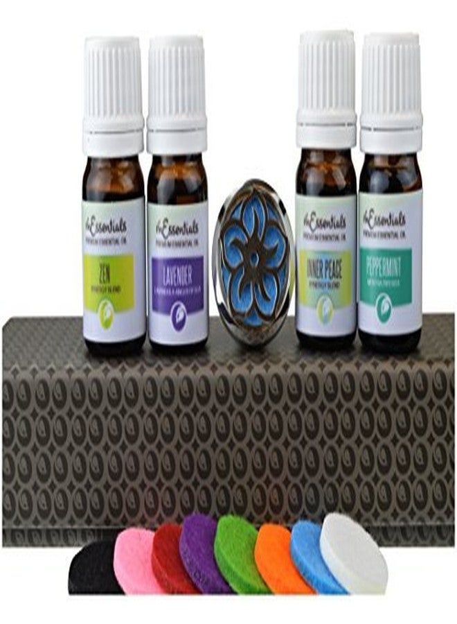 Wild Essentials Lotus Flower Aromatherapy Car Air Freshener Essential Oil Car Vent Diffuser With Vent Clip and 8 Color Refill Pads